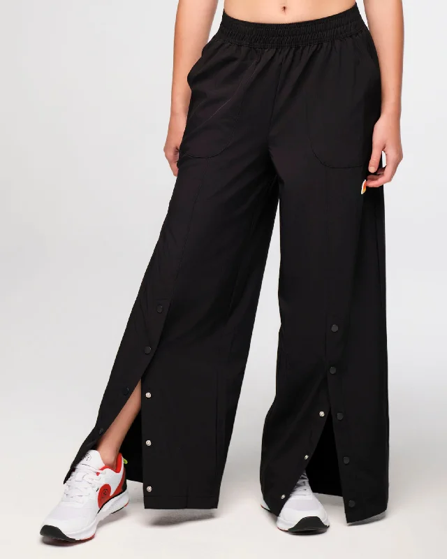 Zumba Explore Wide Leg Woven Pants - Bold Black High-Waist Yoga Pants