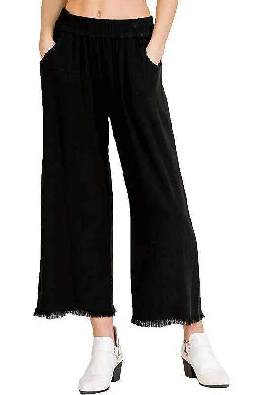 Wide Leg Pants In Black Comfy Athletic Pants