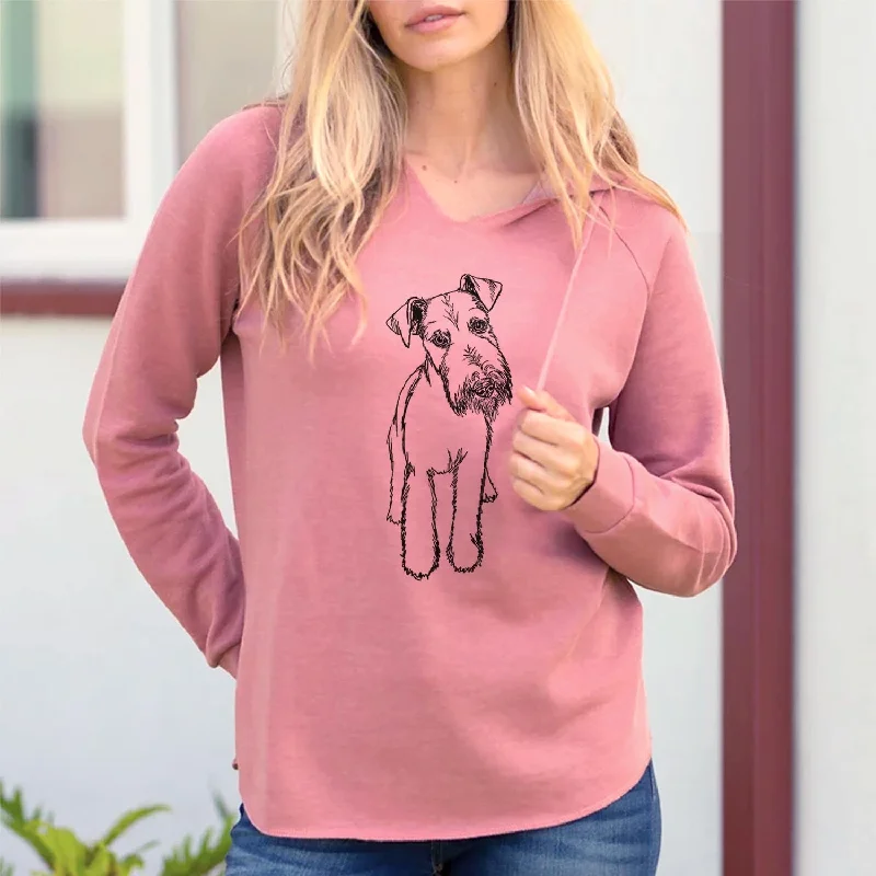 Doodled Colbi the Welsh Terrier - Cali Wave Hooded Sweatshirt Hoodie with Set-In Sleeves Structured Classic