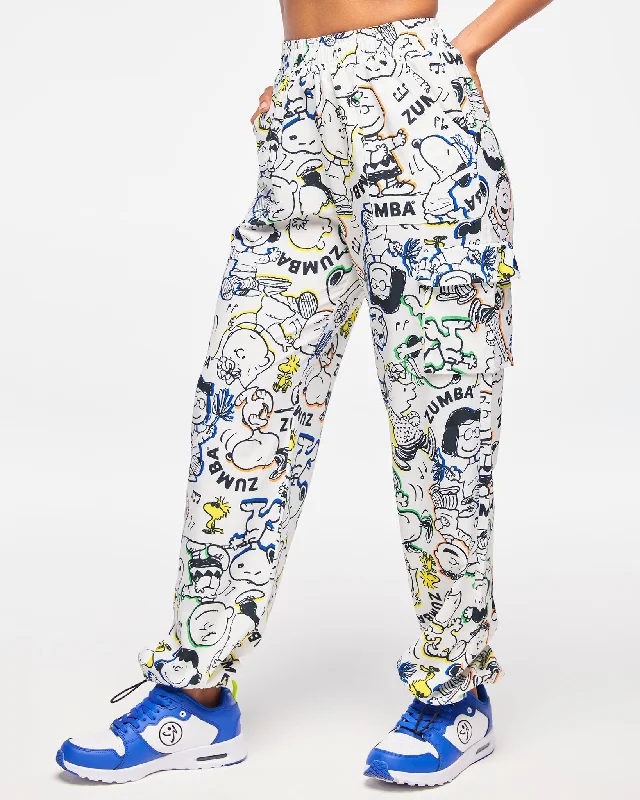Zumba X Peanuts Cargo Pants Chic Checkered Pants