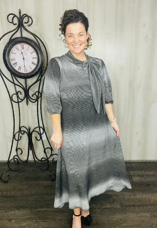 Suzanne Ombre Charcoal Dress Tunics Solid Classic