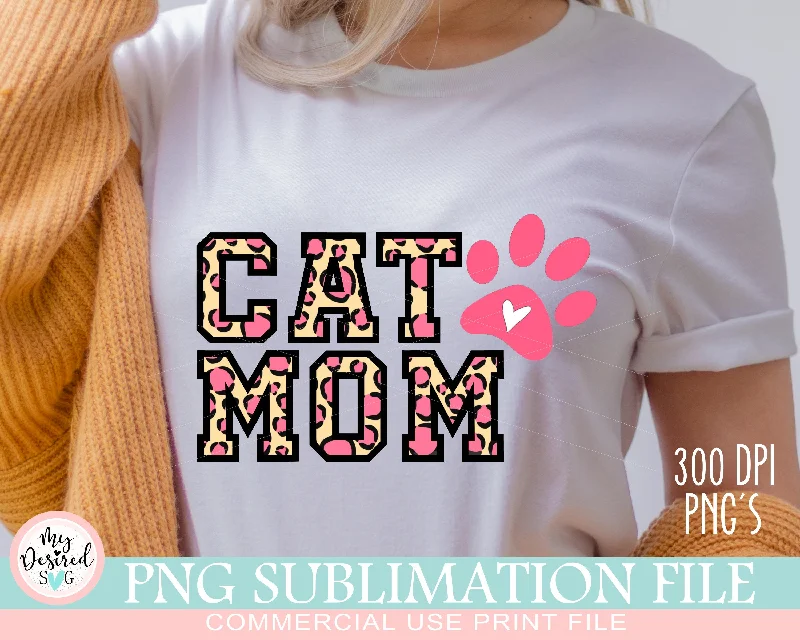Cat Mom Shirt PNG, Cat Lover Png, Funny Cat Shirt, Cat Sweatshirt Png, Commercial Use, Png sublimation print, Digital Download, Print Downloadable Hoodie with Hem Ribbing Snug Secure