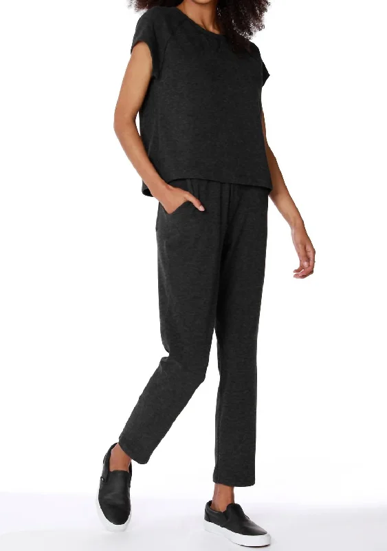 Tapered Pocket Pant In Black Trendy Tapered Pants