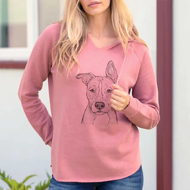 Kisses the Pitbull - Cali Wave Hooded Sweatshirt Hoodie with Mesh Breathable Sporty
