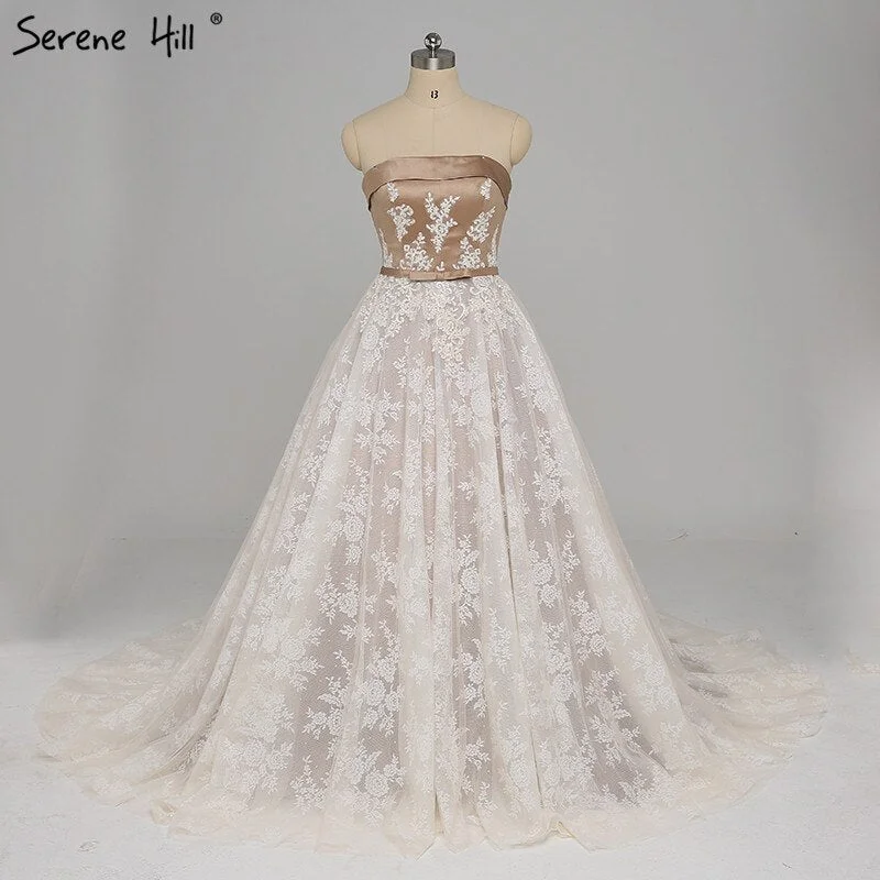 On Sale no return no refundSale Vintage Sleeveless Appliques Satin Prom Dresses 2024 Strapless Sexy Evening Party Dress Longo Real Photo HA2143 Tunics Long Elegant