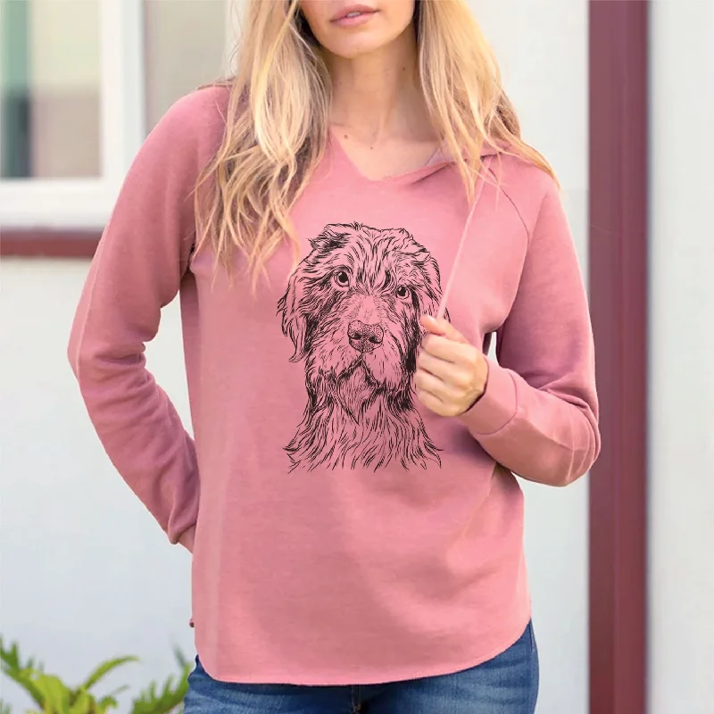 Doc Holliday the Pudelpointer - Cali Wave Hooded Sweatshirt Hoodie with Magnetic Closure Innovative Modern