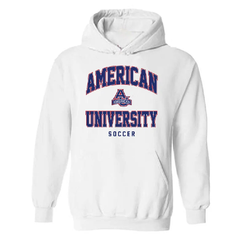American - NCAA Women's Soccer : Lily Houngmany - Hooded Sweatshirt Hoodie with Front Slit Layering Stylish