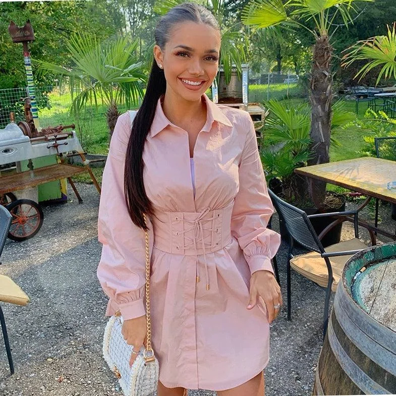 Vintage Pink Party Dress: Elegant Street-Style Statement Tunics Floral girly