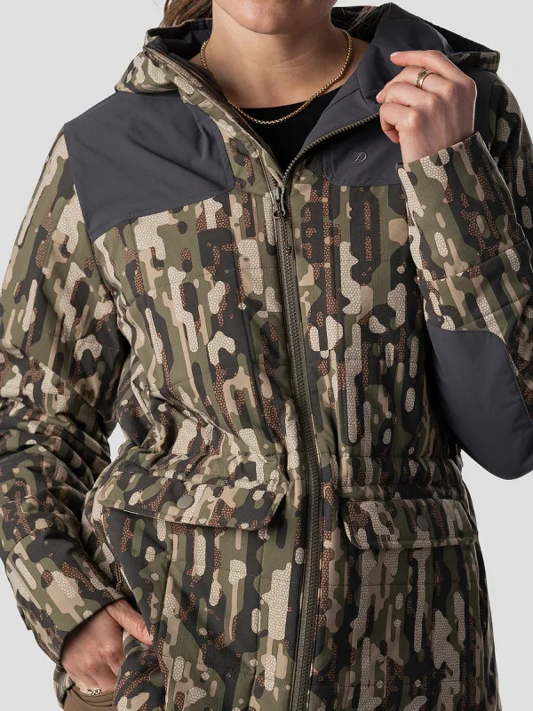 W's Airflow Insulated Hoodie - Charcoal/Woodland Hoodie with Sequins Glamorous Eye-catching