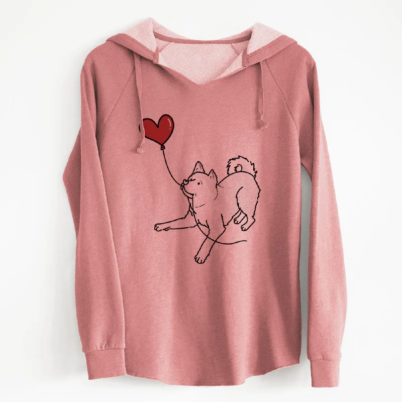 Akita Heart String - Cali Wave Hooded Sweatshirt Hoodie with Hem Ribbing Snug Secure