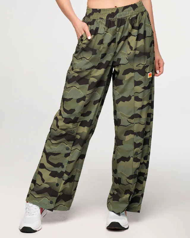 Zumba Explore Wide Leg Woven Pants - Olive Expedition Cozy Fitted Pants
