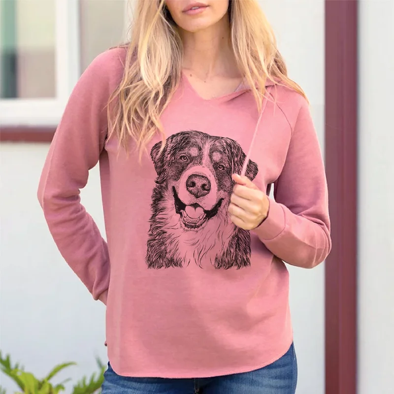 Bare Eiger the Bernese Mountain Dog - Cali Wave Hooded Sweatshirt Hoodie with Print Artistic Unique