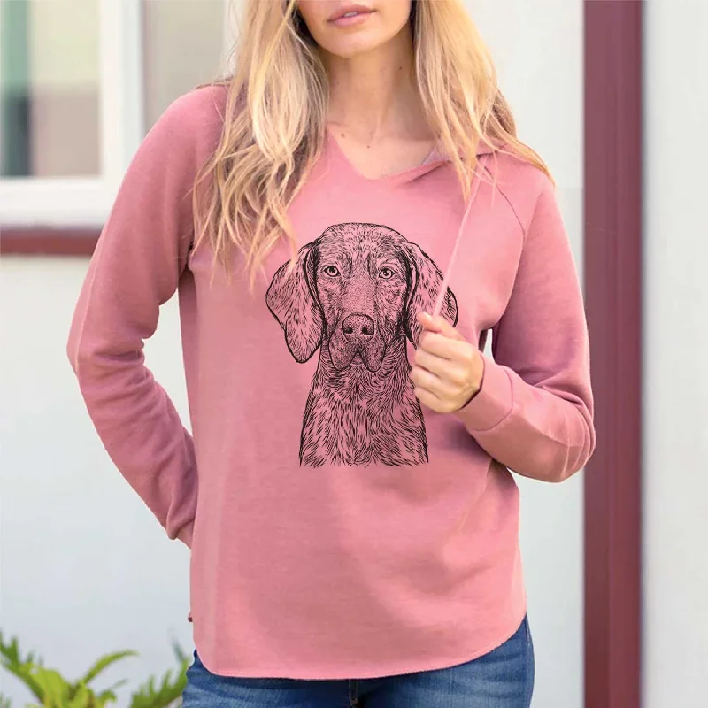 Boone the Plott Hound - Cali Wave Hooded Sweatshirt Hoodie with Full-Zip Functional Layering