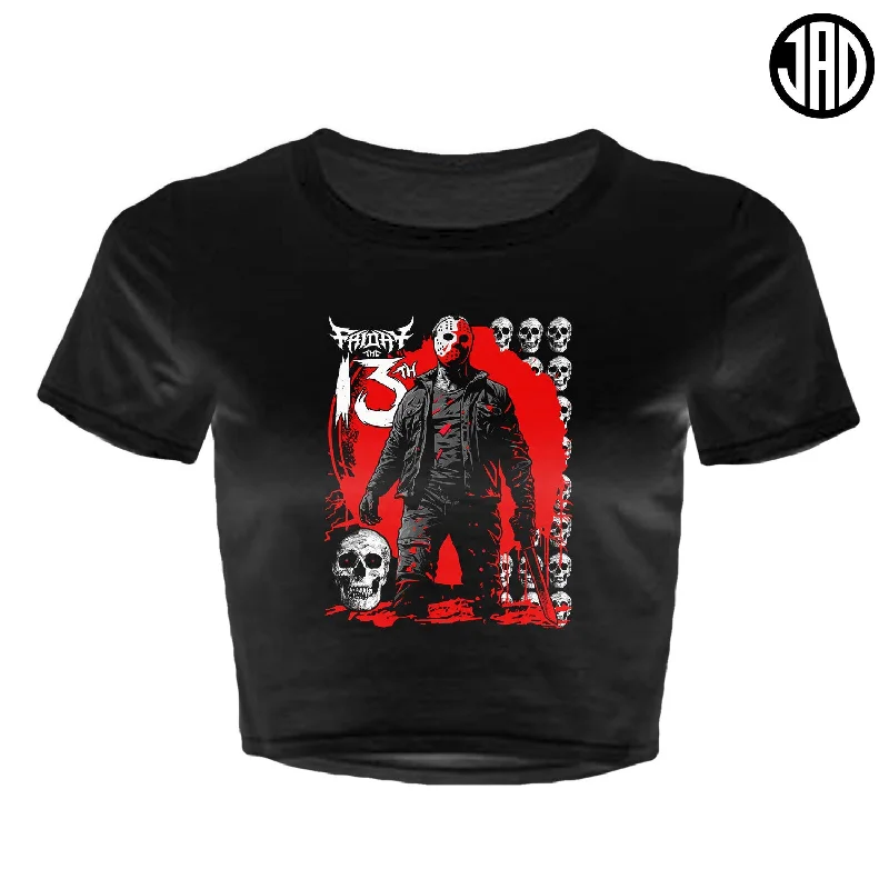 F13 Revenge - Women's Crop Top Thin Crop Top Open Front Quick Dry
