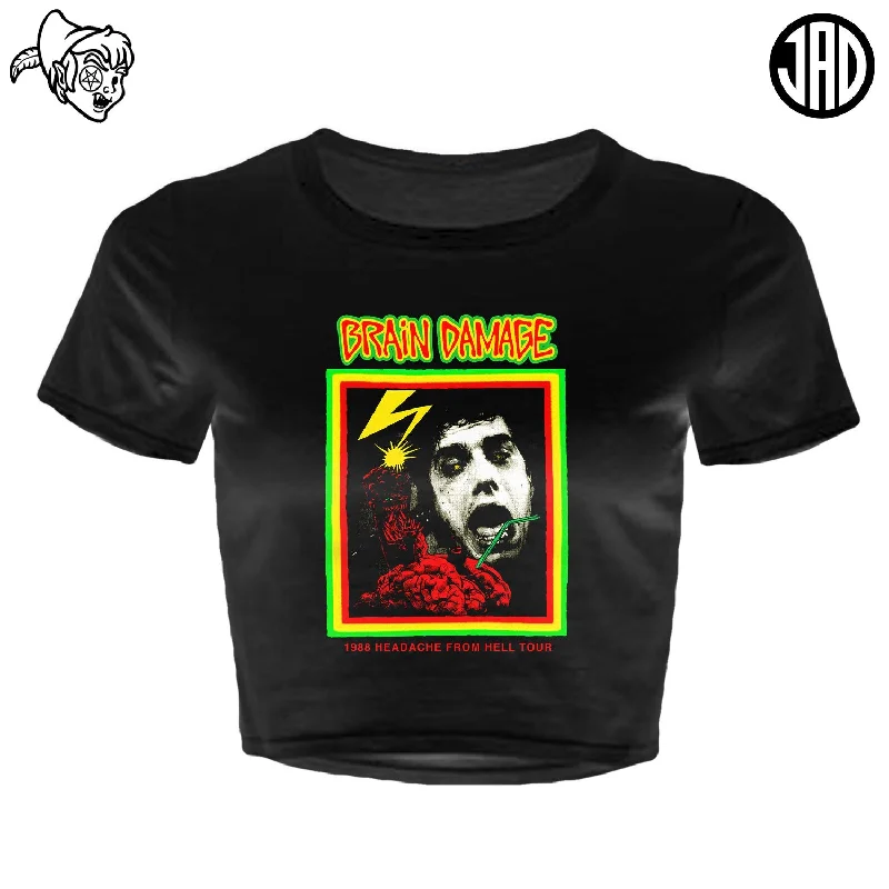 1988 Headache Tour - Women's Crop Top Fleece Nylon Spandex