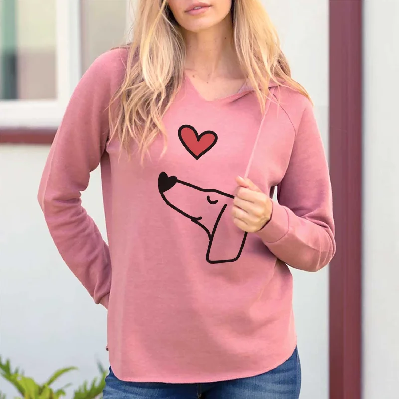 Love Always Dachshund - Cali Wave Hooded Sweatshirt Hoodie with Print Artistic Unique