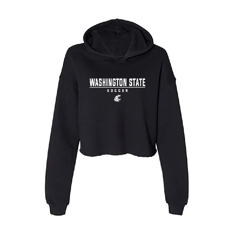 WSU - NCAA Women's Soccer : Nadia Cooper - Women's Crop Fleece Hoodie Hoodie with Strings Custom Fit Adjustable