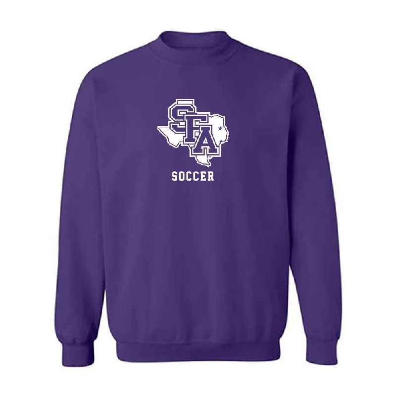 SFA - NCAA Women's Soccer : Ella Morgan - Classic Shersey Crewneck Sweatshirt Hoodie with Applique Textured Unique