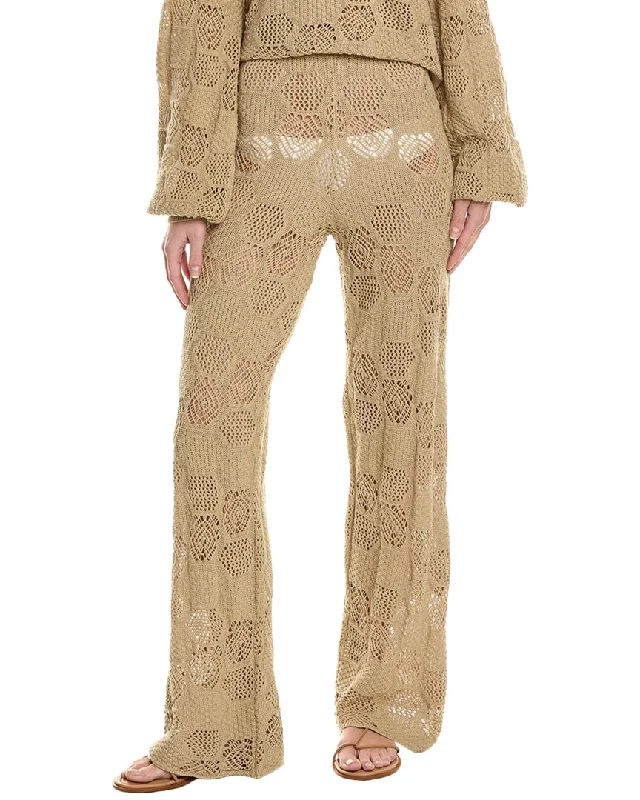 WeWoreWhat Wide Leg Pant Cozy Knit Pants