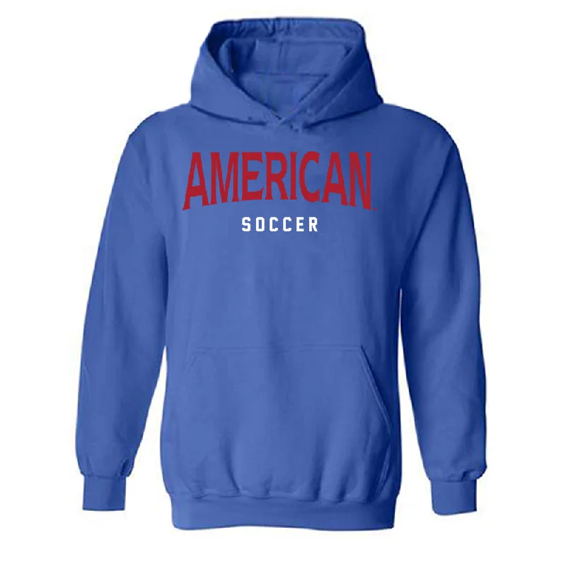 American - NCAA Women's Soccer : Lily Houngmany - Hooded Sweatshirt Hoodie with Hem Embroidery Detailed Premium