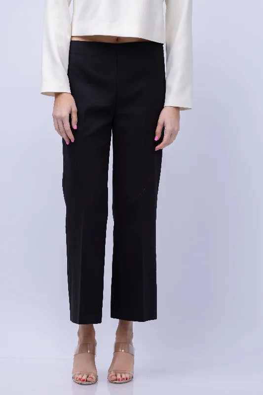 Theory Kick Pant in Black Cozy Fitted Pants