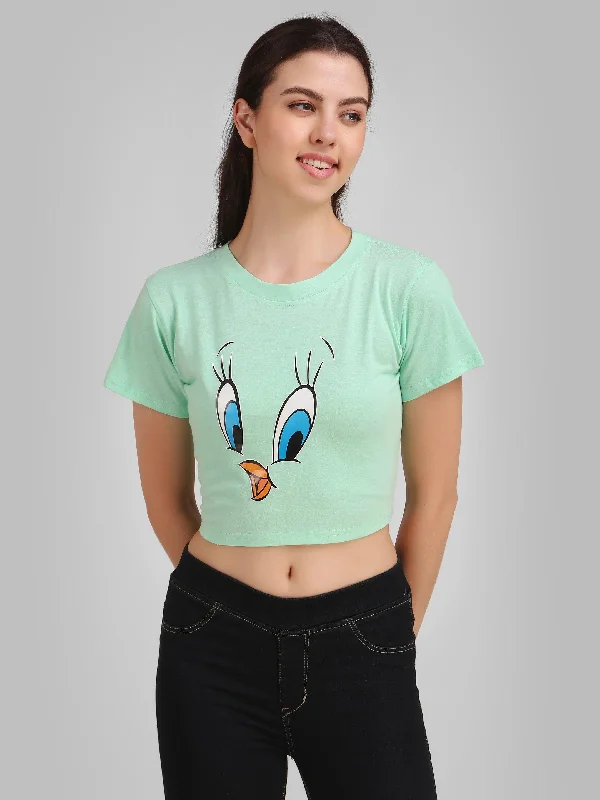 Women Lagoon Crop Top - NOZ2TOZ Front Pockets Side Pockets Patch Pockets