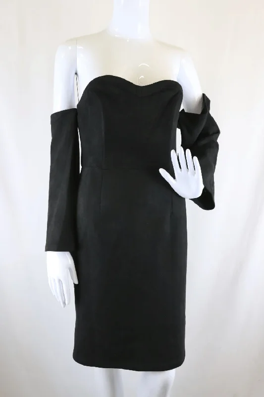 Luvalot Black Dress 12 Shift Classic Vintage