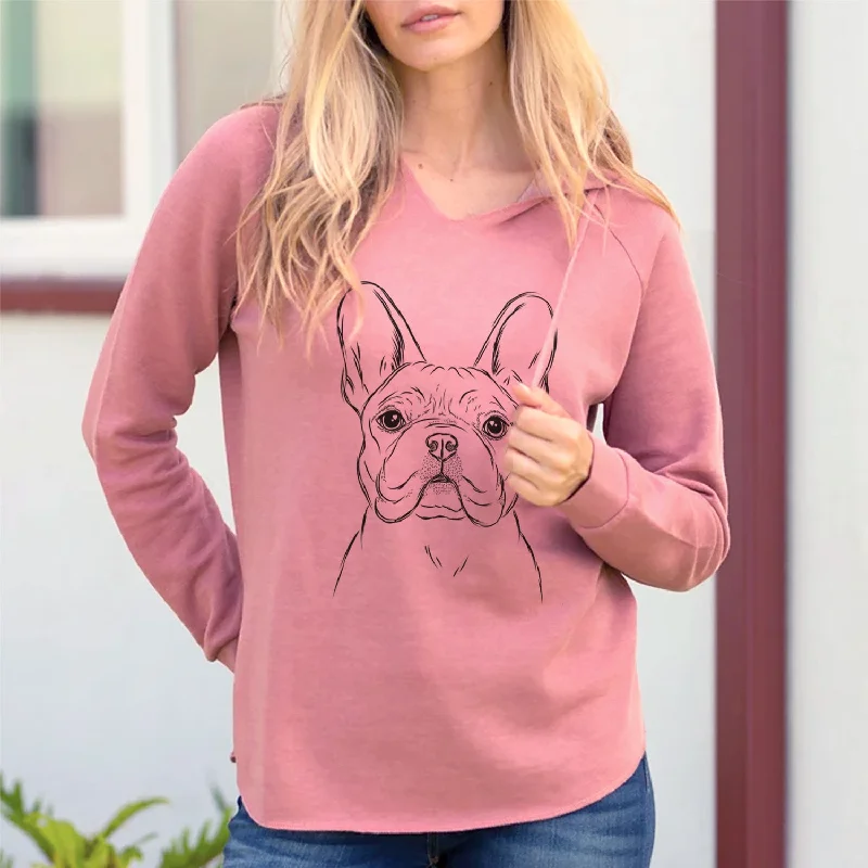 Bare Franco the French Bulldog - Cali Wave Hooded Sweatshirt Hoodie with Strings Custom Fit Adjustable