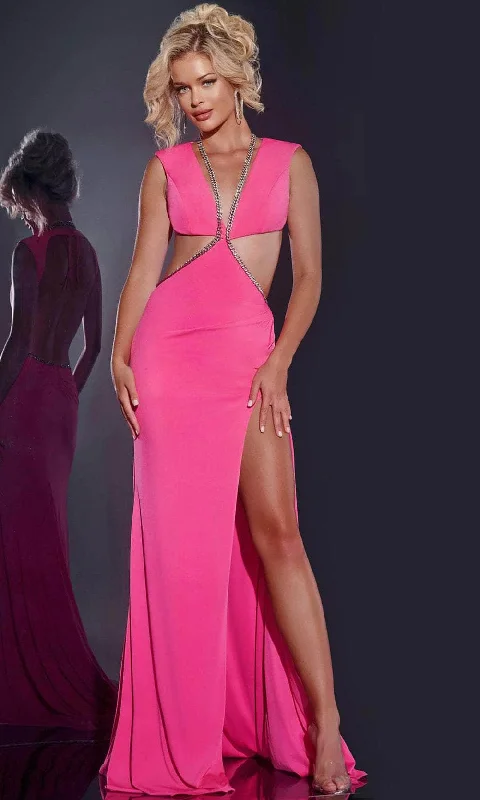 Jovani 42675 - Backless Long Prom Dress Tunics Party sparkling