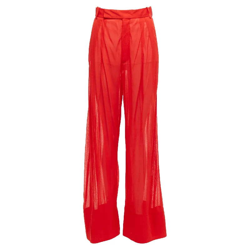Old Celine phoebe philo sheer solid seam wide leg pants Classic Pleated Pants