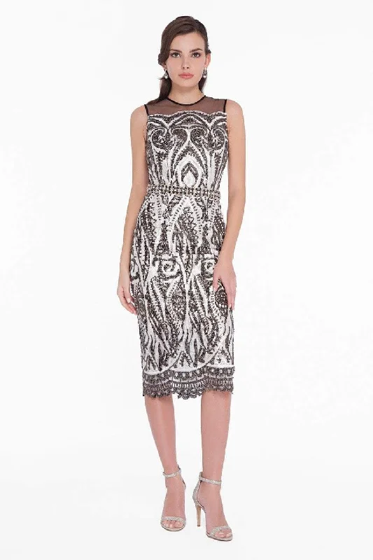 Terani Couture 1823C7071 - Embroidered Sheath Dress Halter Neckline Beach