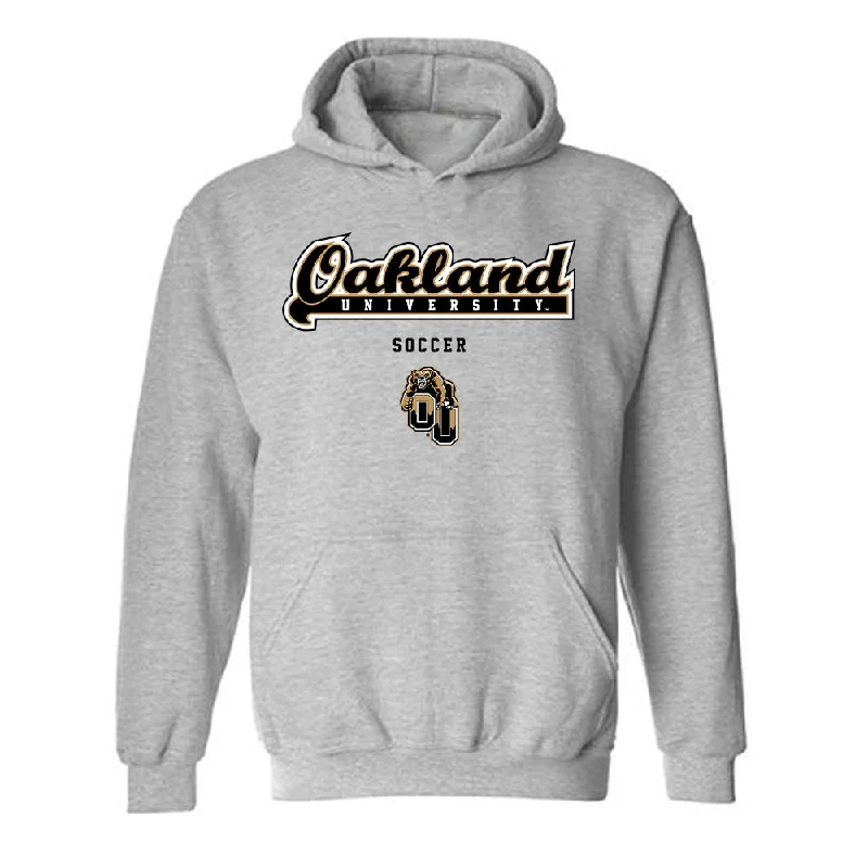Oakland - NCAA Women's Soccer : Marina Downing - Classic Shersey Hooded Sweatshirt Hoodie with Camouflage Military Edgy