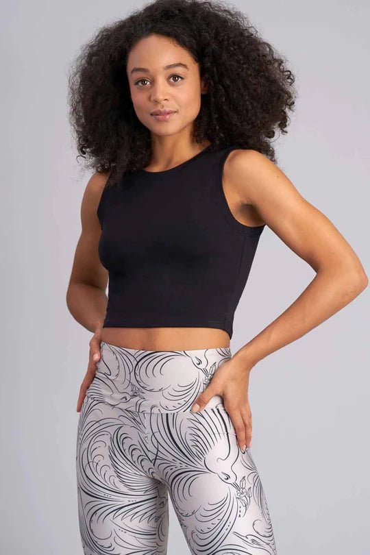 BLOCH BF065T CLASSIC CROP TOP Mesh Blend Leather Blend Suede Blend