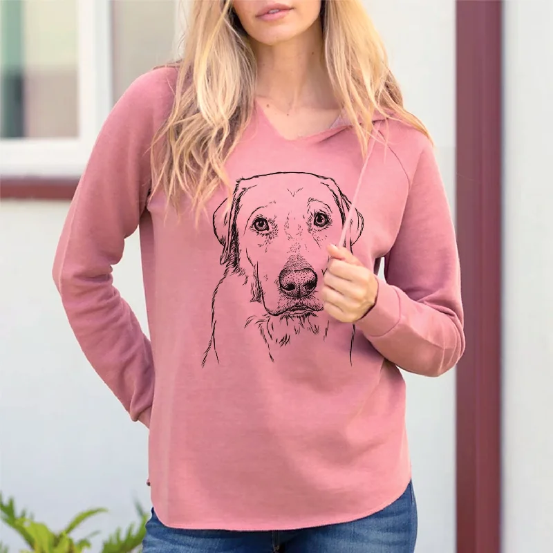 Duke the Yellow Lab - Cali Wave Hooded Sweatshirt Hoodie with Color Block Contrast Stylish