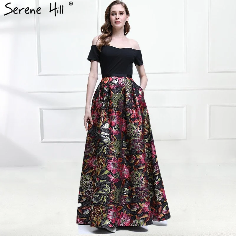Vintage Beach Prom Dresses Embroidery Flowers Short Sleeves Evening Party Dress LA6401 Tunics Prom sequined Vintage Beach Prom Dresses Embroidery Flowers Short Sleeves Evening Party Dress LA6401 Tunics Prom sequined