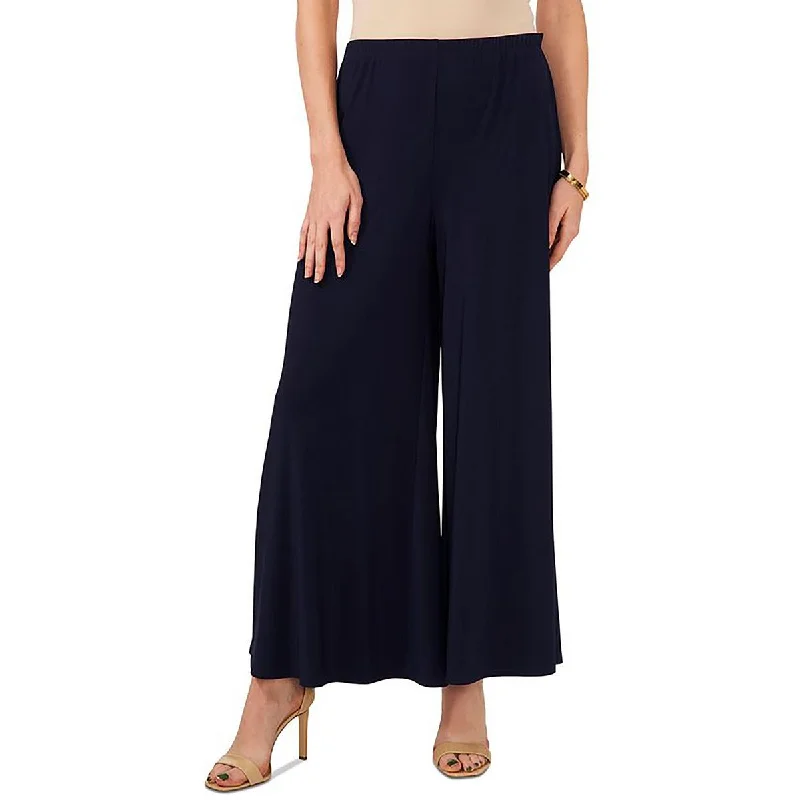 Womens Solid HighW Palazzo Pants Warm Wool Trousers