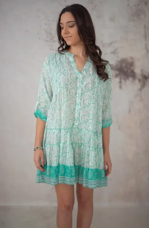 Mint Paisley Dress Tunics Stylish elegant