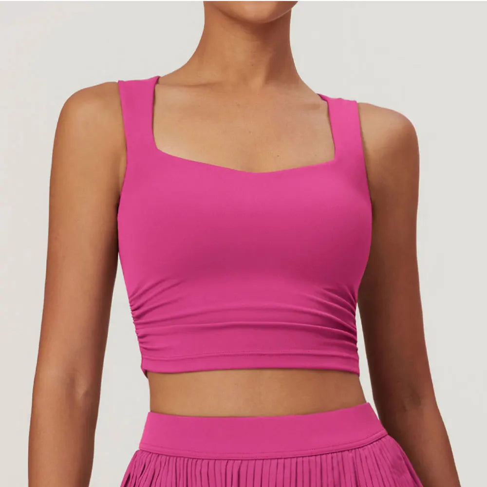 Breathable Sports Bra Anti-Sweat Fitness Top Women High Strength Yoga Bra Shockproof Crop Top Push Up Sport Bra Gym Workout Top Collared Crop Top Boat Neck A-Line Breathable Sports Bra Anti-Sweat Fitness Top Women High Strength Yoga Bra Shockproof Crop Top Push Up Sport Bra Gym Workout Top Collared Crop Top Boat Neck A-Line