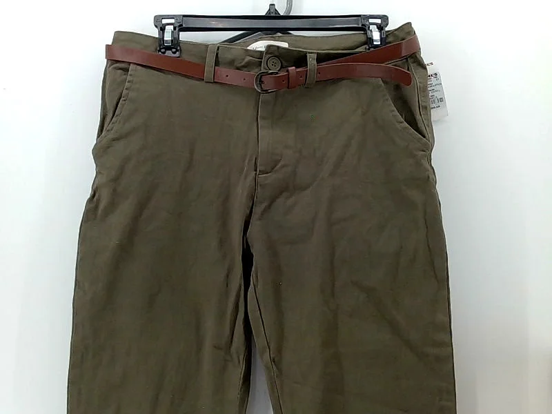 Active USA Women's Green Skinny Pants - Large Classic Straight-Leg Pants
