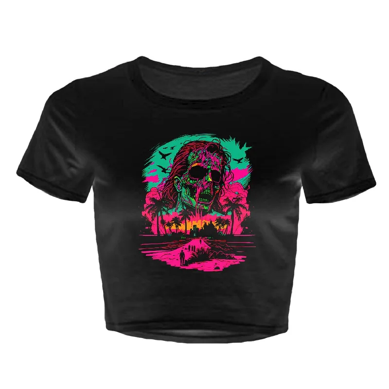 Zombieland - Women's Crop Top Chenille Blend Fleece Blend Nylon Blend