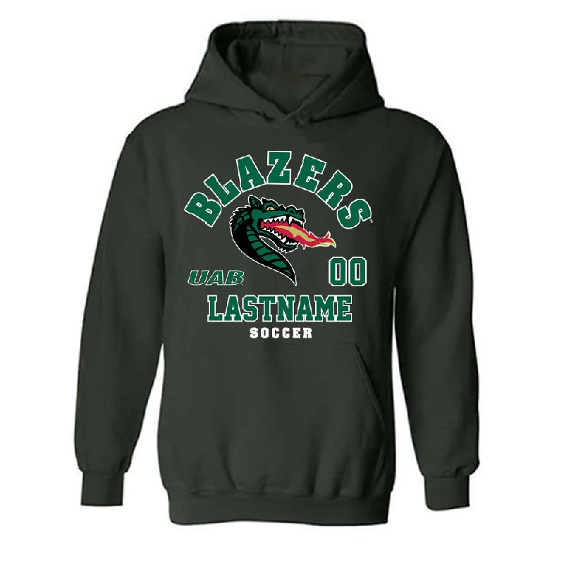 UAB - NCAA Women's Soccer : Lailah Stewart - Classic Fashion Shersey Hooded Sweatshirt Hoodie with Lace Feminine Delicate