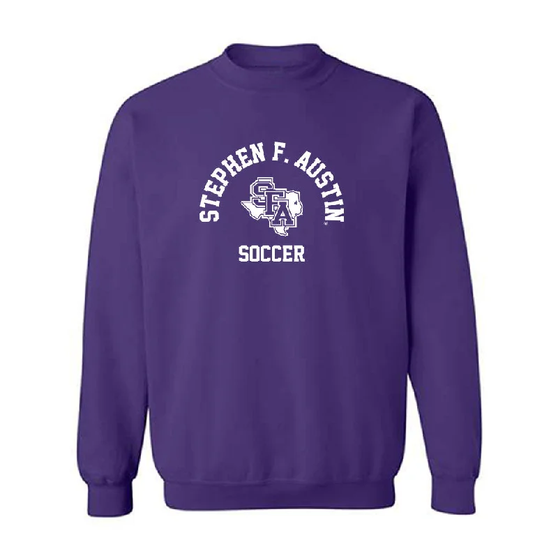 SFA - NCAA Women's Soccer : Morgan Donohue - Classic Shersey Crewneck Sweatshirt Hoodie with Thumb Holes Functional Cozy