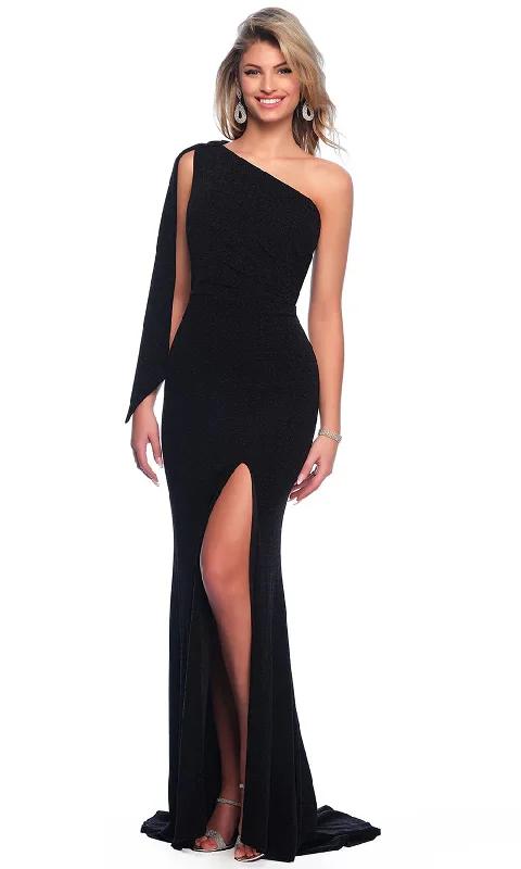 Dave & Johnny 11851 - One Shoulder Fitted Evening Dress Tunics Canvas sturdy