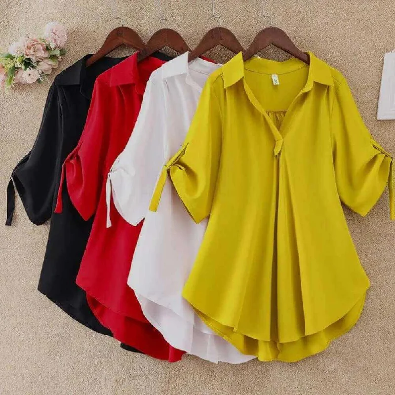 casual long dress for women colored shirts Tunics Versatile all-occasion