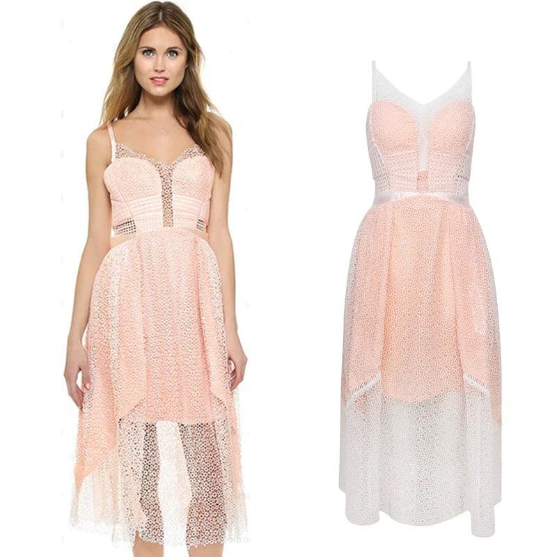 Sultry Mesh Party Dress: Chic Lace & Zipper Detail Glamour Tunics stripes playful