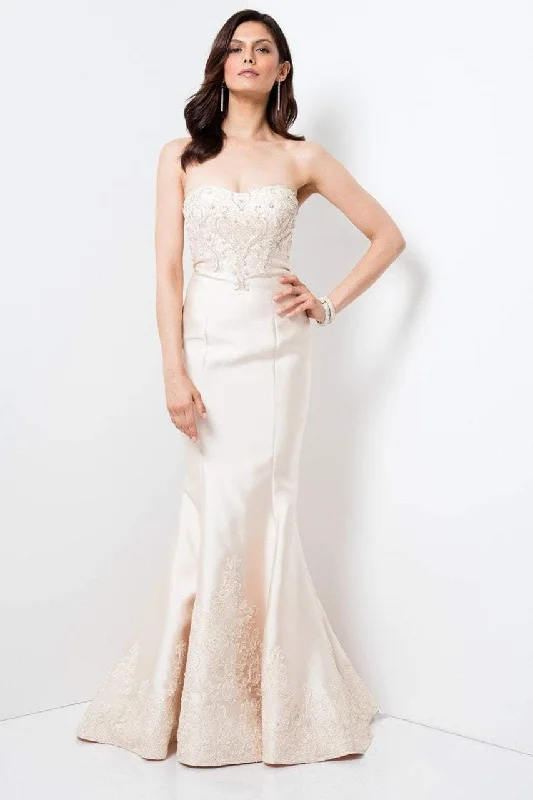 Terani Couture 1712M3437 - Beaded Mermaid Dress Off-the-shoulder Chic Trendy