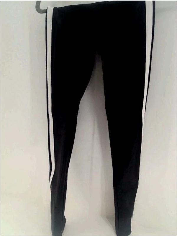 Spanx Womens 20187r Stretch Strap Pull On Active Pants Color Black And White Size Small Classic Bootcut Trousers