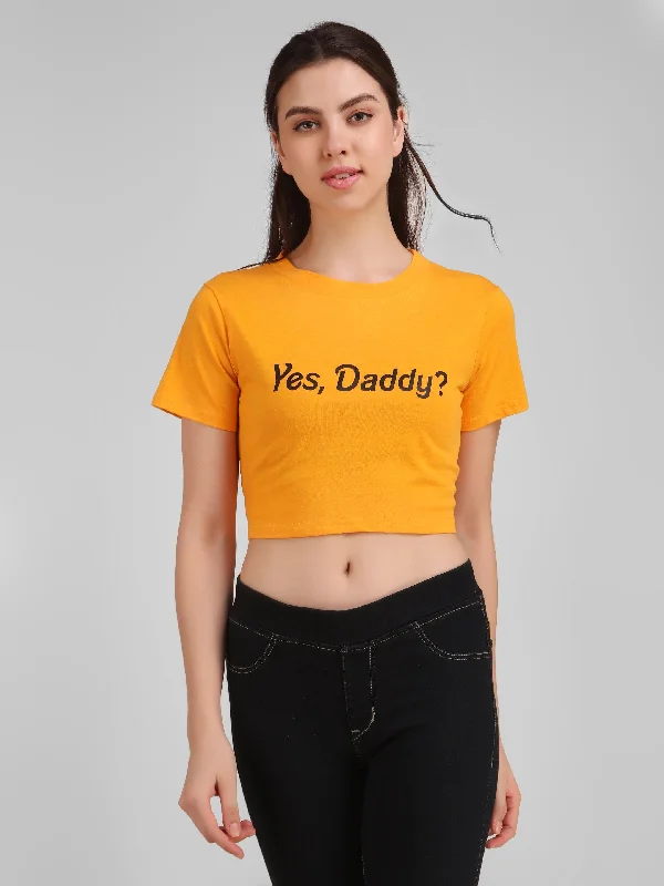 Women Mustard Crop Top - NOZ2TOZ Hooded Caped Shawl Collar