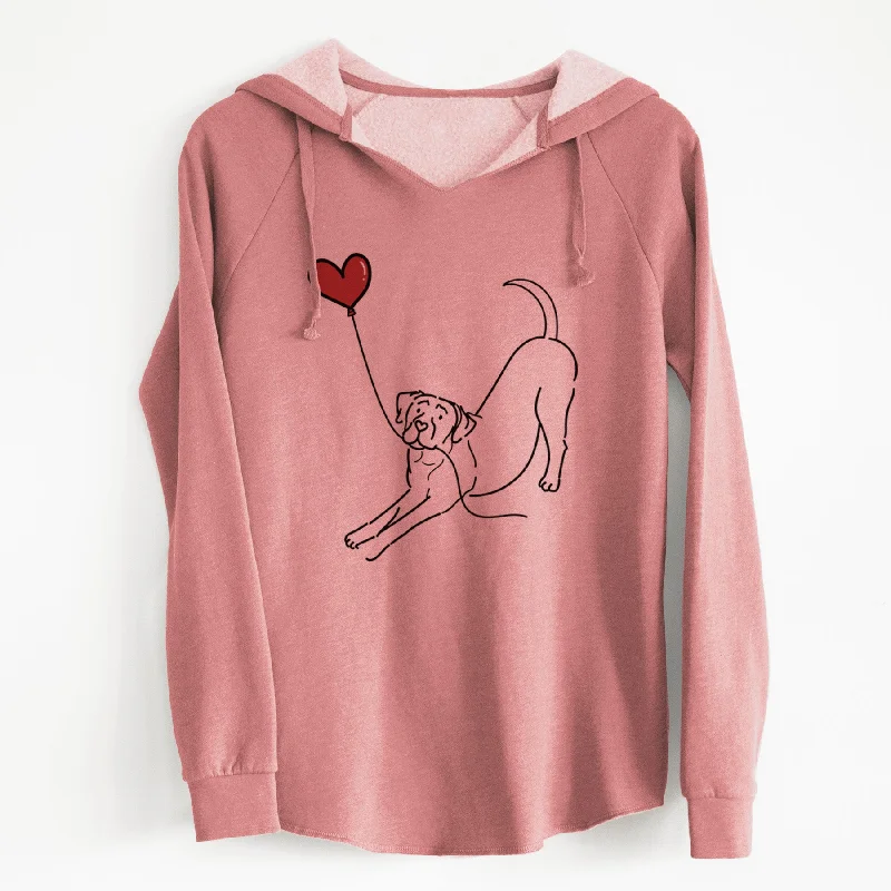 Cane Corso Heart String - Cali Wave Hooded Sweatshirt Hoodie with Hem Patch Decorative Personalized