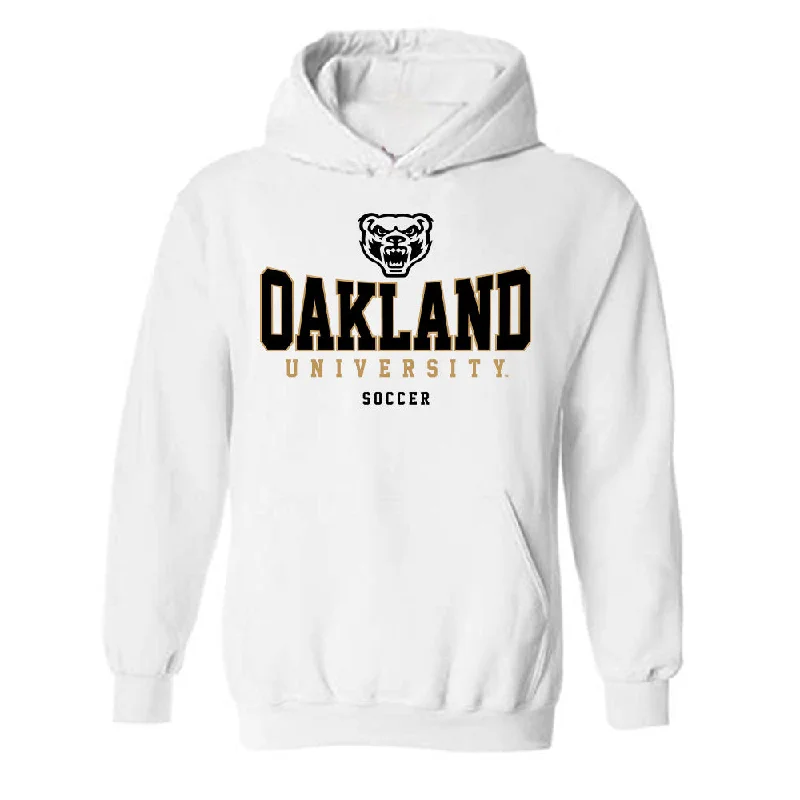 Oakland - NCAA Women's Soccer : Marina Downing - Classic Shersey Hooded Sweatshirt Hoodie with Fur Luxurious Winter